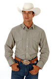 ROPER MENS LODEN TONE ON TONE LONG SLEEVE SNAP WESTERN SHIRT - Roper