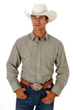 ROPER MENS LODEN TONE ON TONE LONG SLEEVE SNAP WESTERN SHIRT - Roper