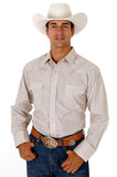 ROPER MENS TAN TONE ON TONE LONG SLEEVE SNAP WESTERN SHIRT - Roper