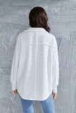 Exposed Seam Collared Neck Sweatshirt - Trendsi - Flyclothing LLC