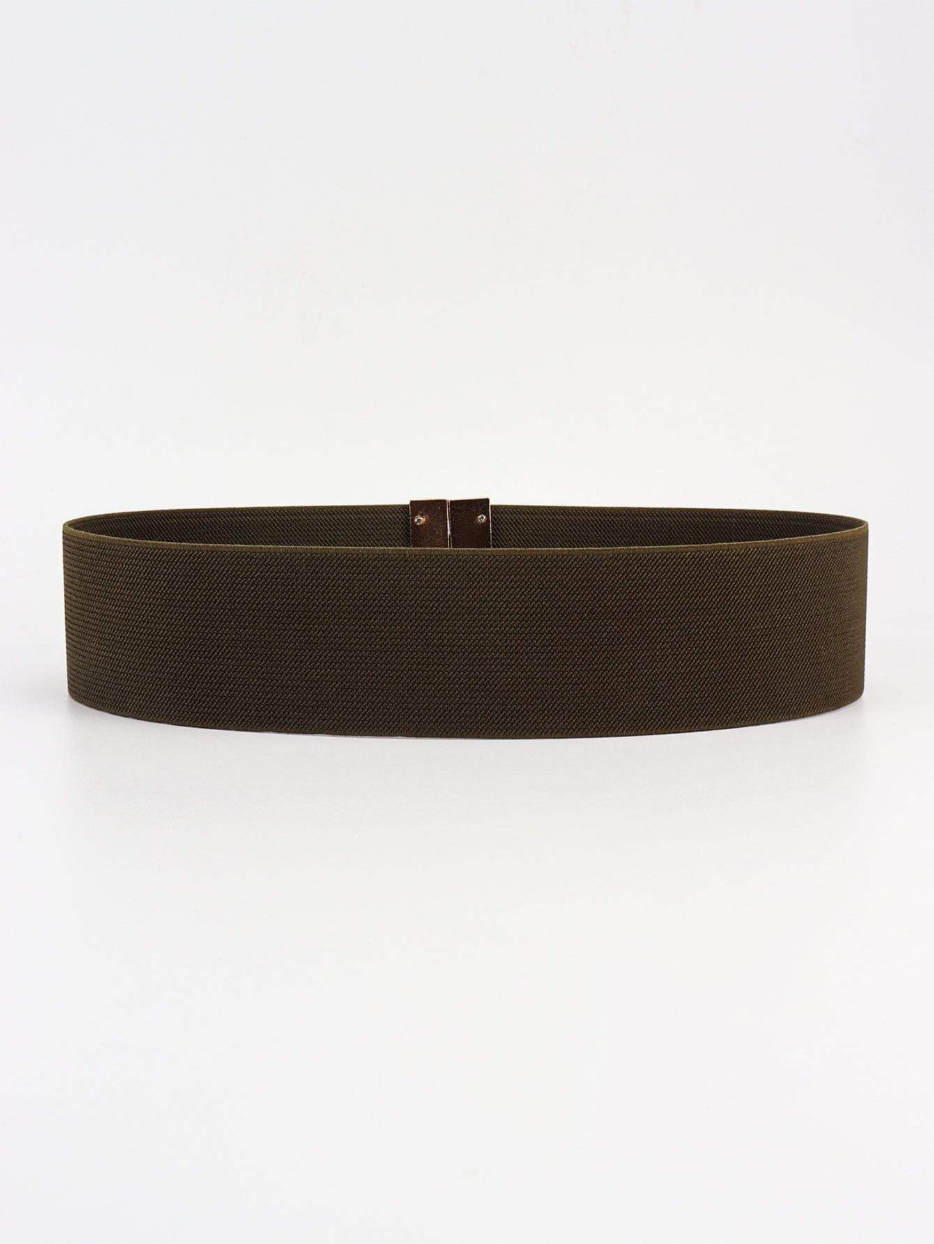 Alloy Buckle Elastic Belt - Trendsi - Flyclothing LLC