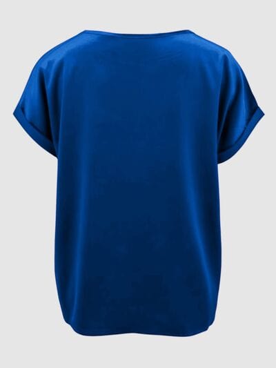 Round Neck Short Sleeve T-Shirt - Trendsi