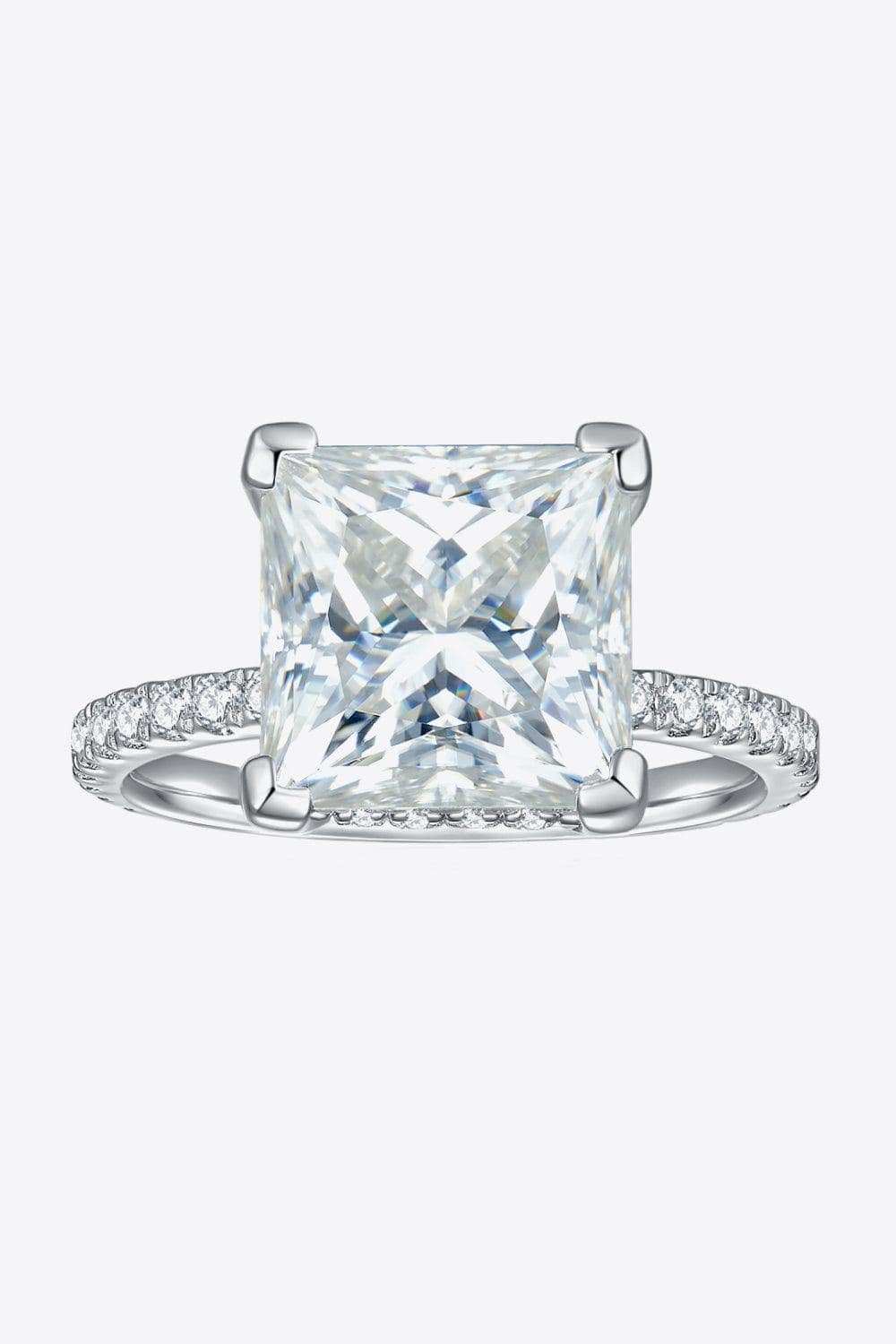 5.52 Carat Moissanite Side Stone Ring - Trendsi - Flyclothing LLC
