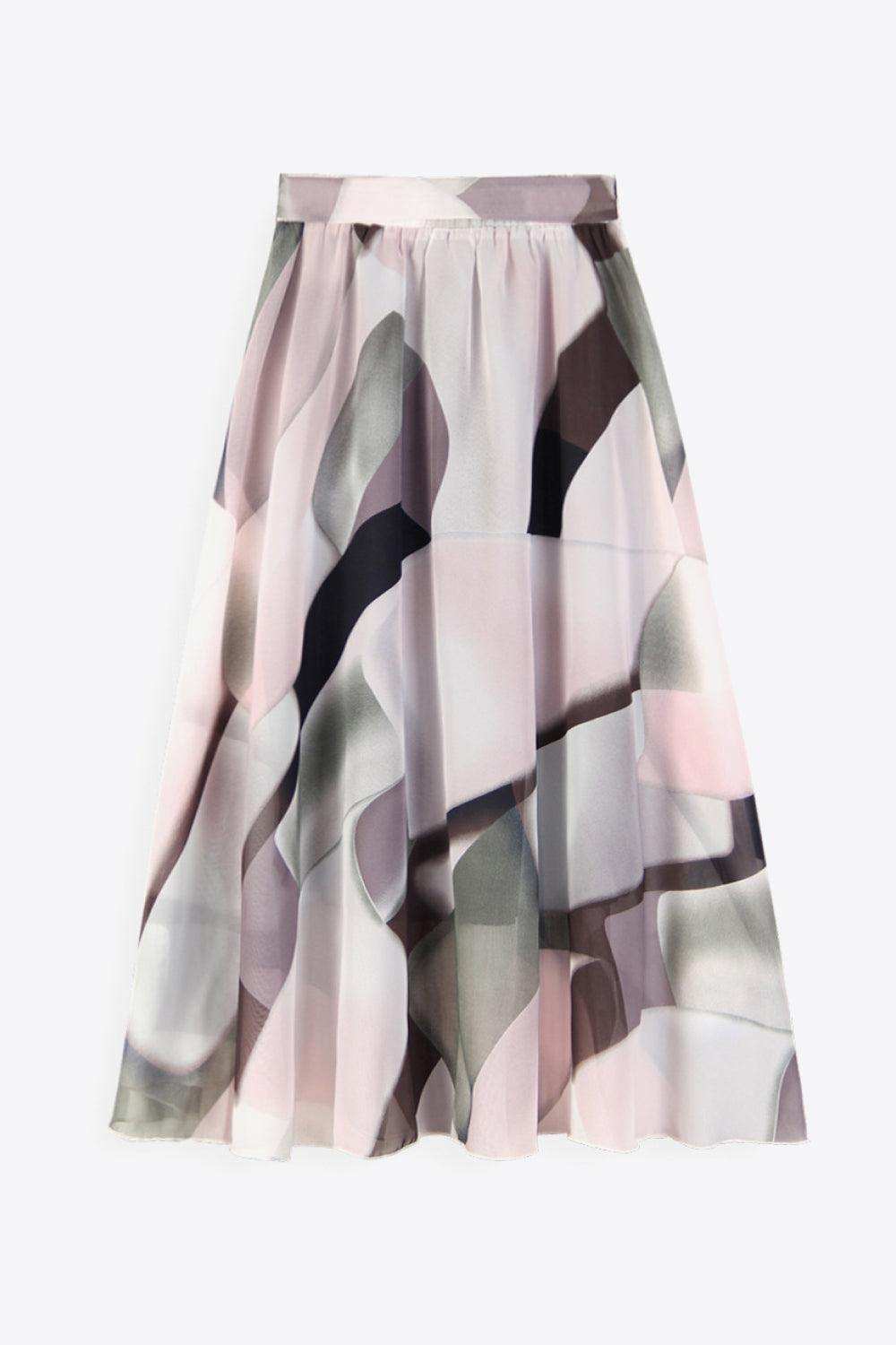 Full Size Floral Tie-Waist Skirt - Trendsi - Flyclothing LLC
