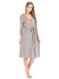 Plunge Tie Front Night Dress - Trendsi - Flyclothing LLC