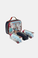 Nicole Lee USA Printed Handbag with Three Pouches - Trendsi - Flyclothing LLC