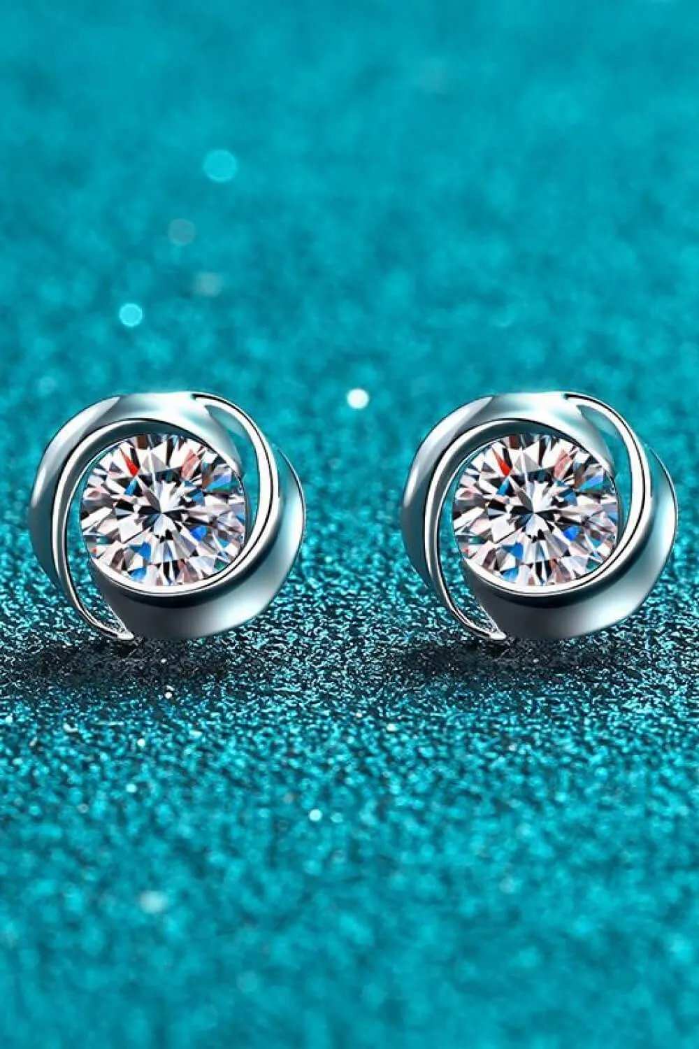 Feeling Fun Moissanite Stud Earrings - Trendsi - Flyclothing LLC