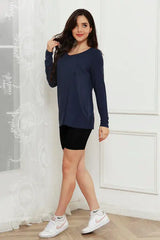 Basic Bae Full Size V-Neck Long Sleeve Top - Trendsi - Flyclothing LLC