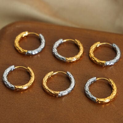 18K Gold-Plated Huggie Earrings - Trendsi
