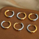18K Gold-Plated Huggie Earrings - Trendsi - Flyclothing LLC
