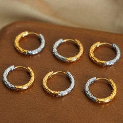 18K Gold-Plated Huggie Earrings - Trendsi