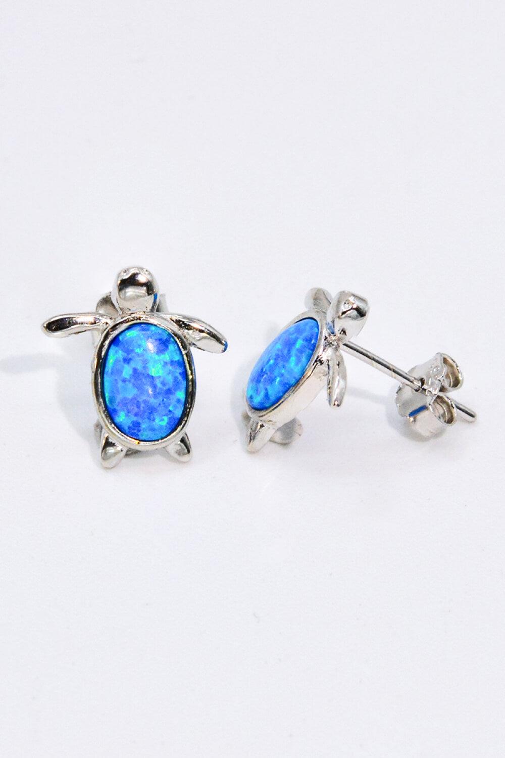 Opal Turtle Stud Earrings - Flyclothing LLC