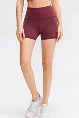 Wide Waistband Sports Shorts - Trendsi - Flyclothing LLC