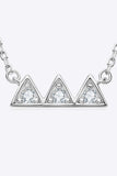 Moissanite Triangle Platinum-Plated Necklace - Trendsi - Flyclothing LLC