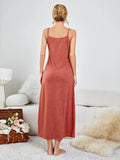 Scoop Neck Spaghetti Strap Night Dress - Trendsi