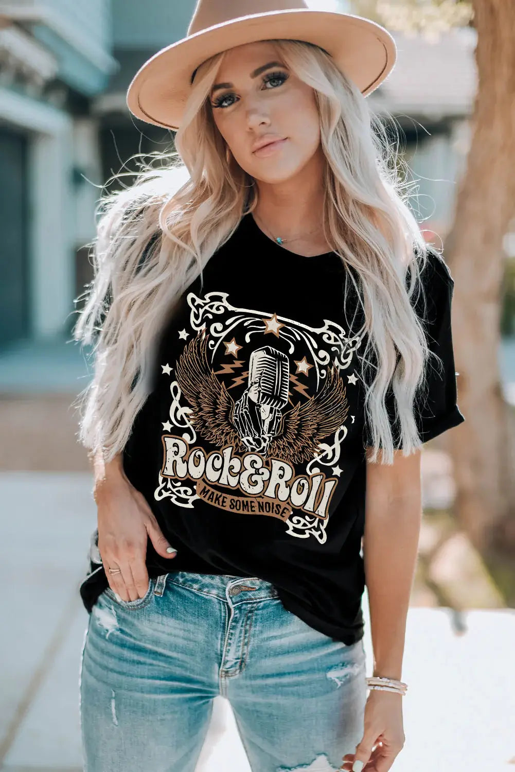 Slogan Graphic Short Sleeve T-Shirt - Trendsi - Flyclothing LLC