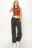 HYFVE Stitched Design Drawstring Sweatpants - Trendsi