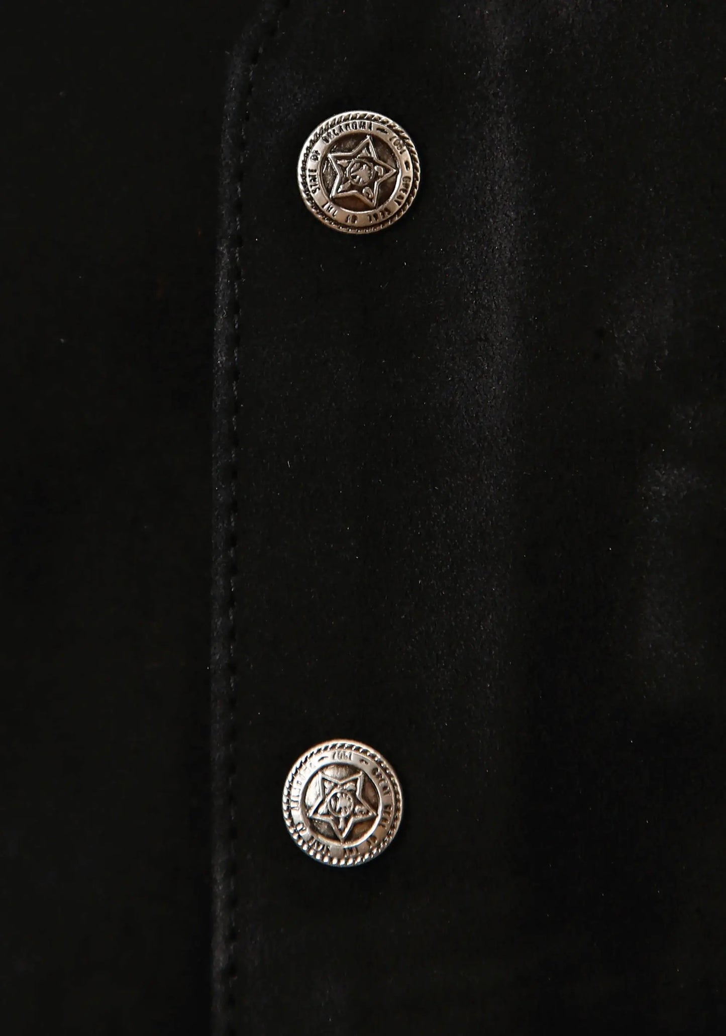 Roper Mens Black Suede Leather Vest With Western Front Yokes - Roper - Flyclothing LLC
