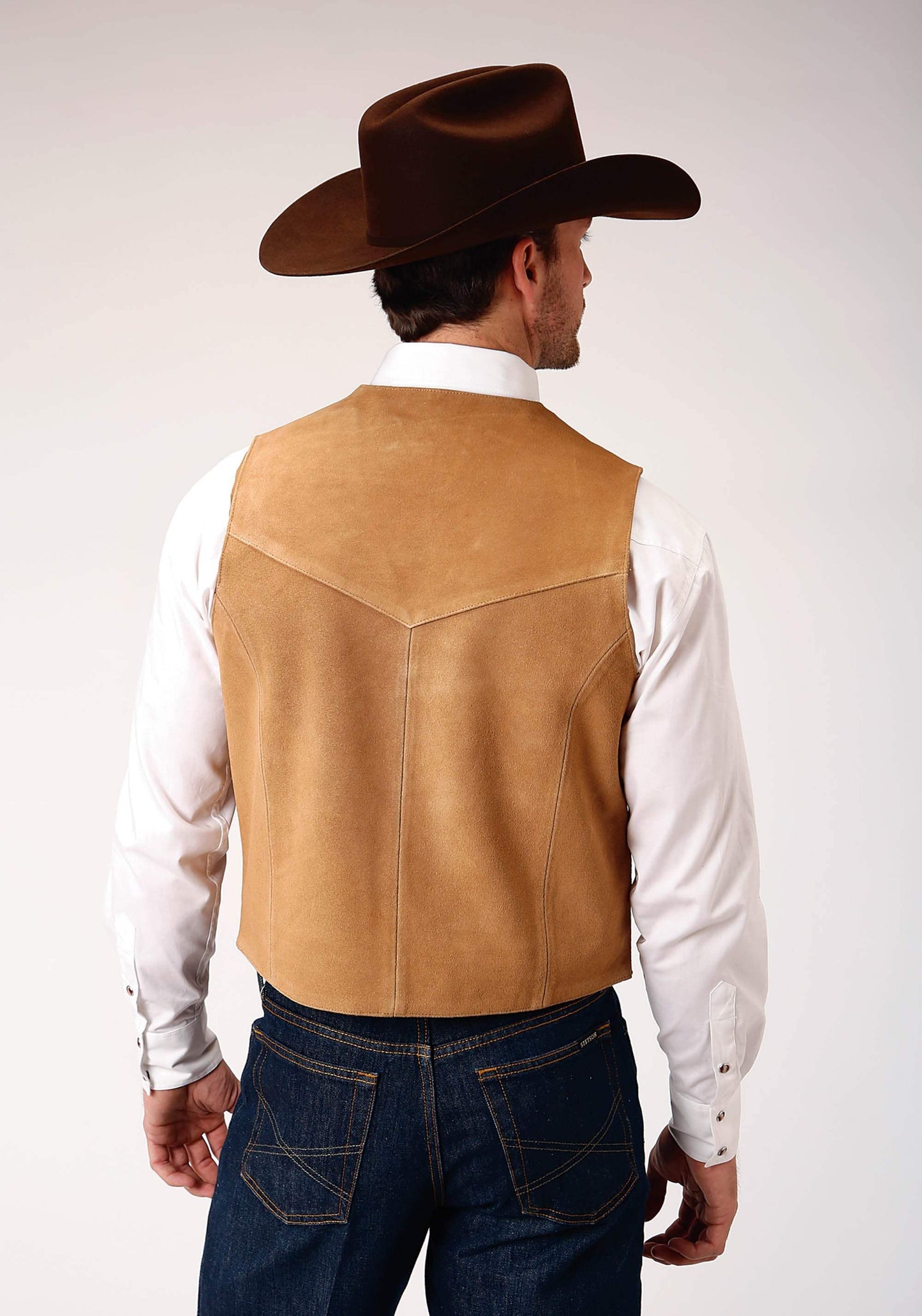 Roper Mens Sand Suede Leather Vest - Roper - Flyclothing LLC