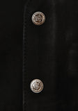 ROPER MENS BLACK SUEDE LEATHER VEST WITH FRONT YOKES BIG MAN FIT - Roper