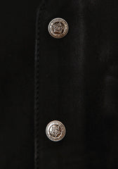 ROPER MENS BLACK SUEDE LEATHER VEST WITH FRONT YOKES BIG MAN FIT - Roper