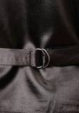 Roper Mens Black Suede Leather Vest With Buckle Tie Big Man Fit - Roper