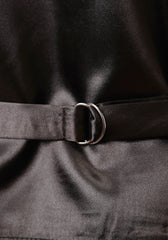 Roper Mens Black Suede Leather Vest With Buckle Tie Big Man Fit - Roper