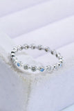 925 Sterling Silver Zircon and Natural Moonstone Ring - Trendsi
