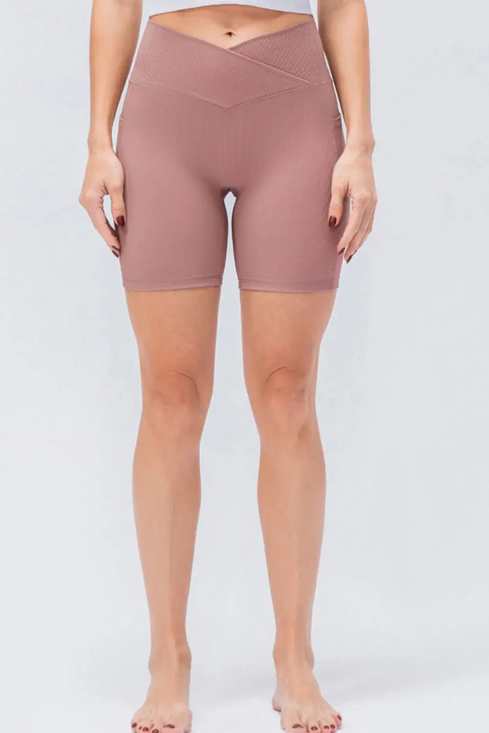 Slim Fit V-Waistband Sports Shorts - Trendsi - Flyclothing LLC