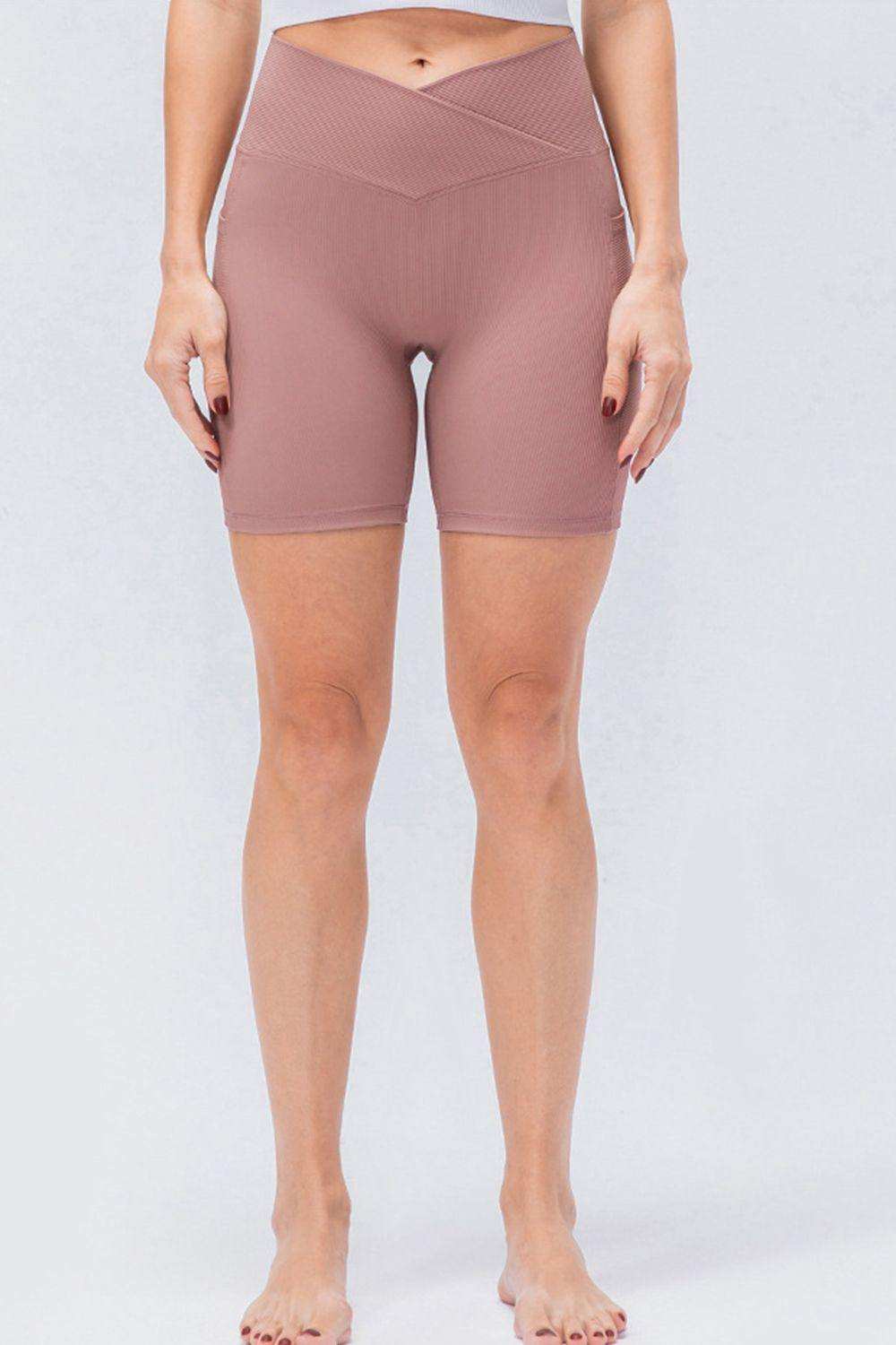 Slim Fit V-Waistband Sports Shorts - Trendsi - Flyclothing LLC