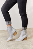 East Lion Corp Rhinestone Ankle Cowboy Boots - Trendsi