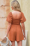 Square Neck Pleated Dress with Pockets - Trendsi - Flyclothing LLC