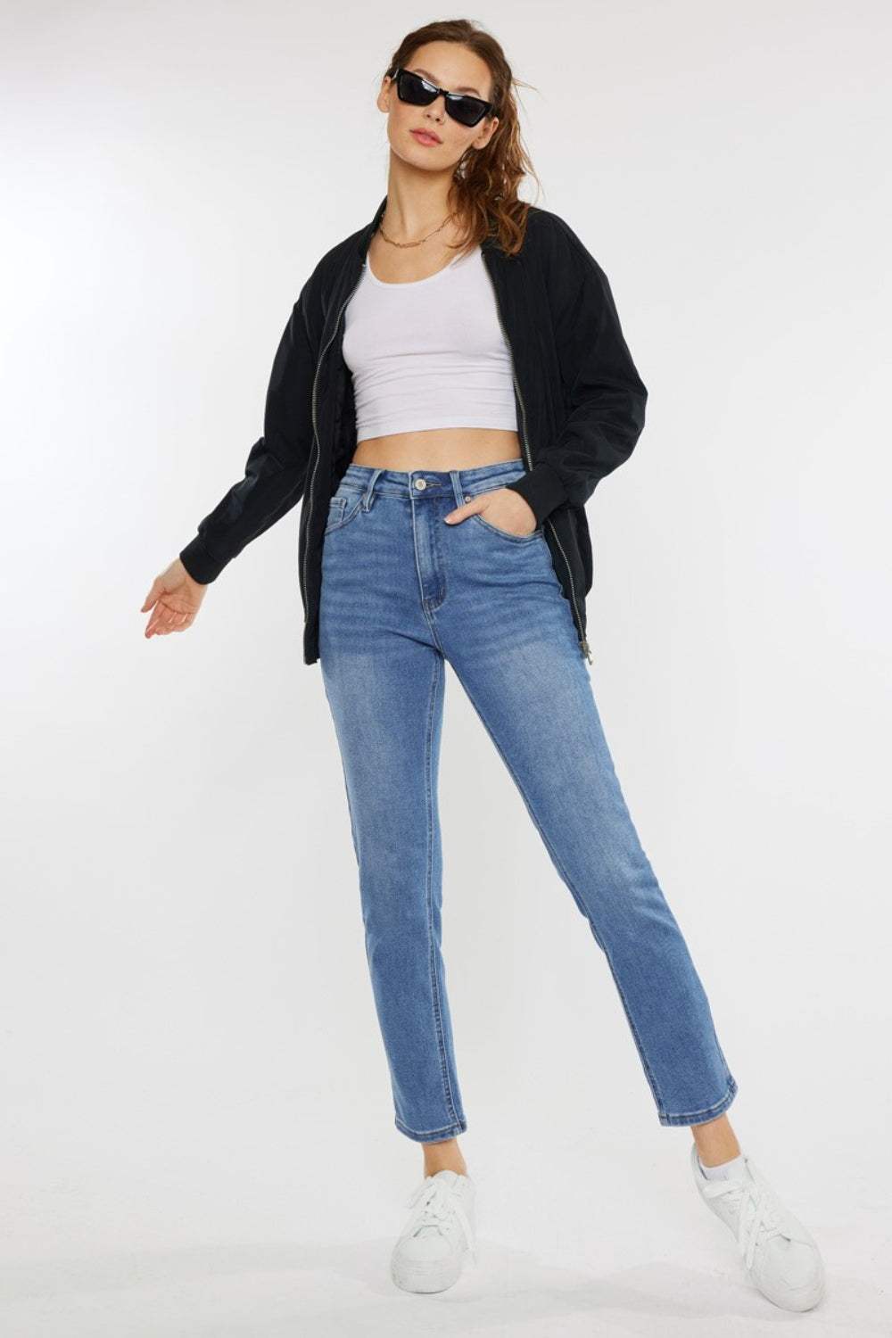 Kancan Full Size Cat's Whiskers High Waist Jeans - Trendsi - Flyclothing LLC