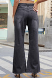 Distressed Buttoned Loose Fit Jeans - Trendsi