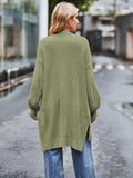Long Sleeve Waffle-Knit Cardigan - Trendsi - Flyclothing LLC