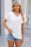 V-Neck Short Sleeve T-Shirt - Flyclothing LLC
