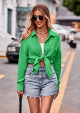 Textured Dropped Shoulder Longline Shirt - Trendsi - Flyclothing LLC