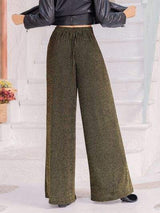 Ribbed Tied Wide Leg Pants - Trendsi - Flyclothing LLC