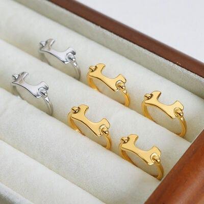 18K Gold-Plated Irregular Open Ring - Trendsi