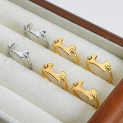 18K Gold-Plated Irregular Open Ring - Trendsi