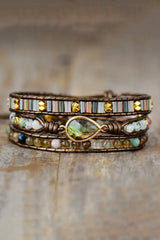 Handmade Triple Layer Beaded Bracelet - Trendsi - Flyclothing LLC