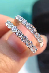 Charming Moissanite 925 Sterling Silver Ring - Trendsi