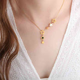 Titanium Steel Geometric Drop Necklace - Trendsi - Flyclothing LLC