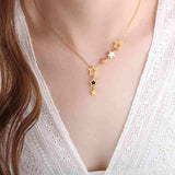 Titanium Steel Geometric Drop Necklace - Trendsi - Flyclothing LLC