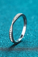 Moissanite Rhodium-Plated Ring - Trendsi - Flyclothing LLC