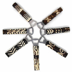 African Batik Bone Bottle Opener, Mixed Designs - Jedando