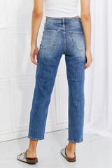 RISEN Full Size Emily High Rise Relaxed Jeans - Trendsi