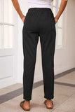 Drawstring Straight Pants with Pockets - Trendsi - Flyclothing LLC