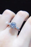 1 Carat Moissanite 925 Sterling Silver Ring - Trendsi