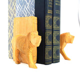 Carved Wood Lion Book Ends, Set of 2 - Jedando - Flyclothing LLC